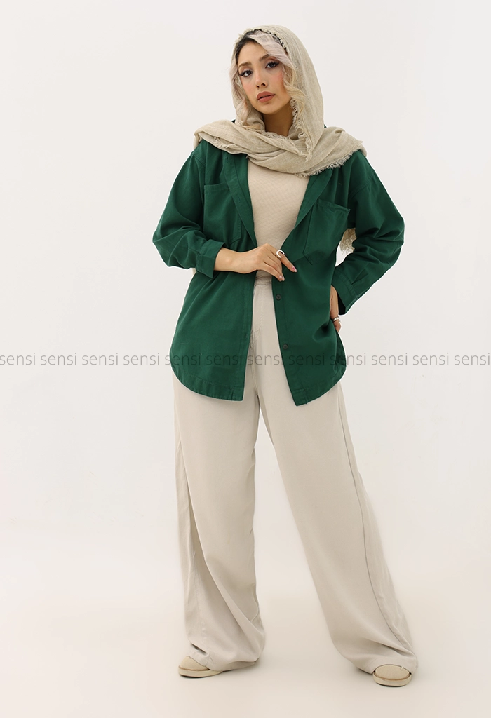 شومیز 2جیب لینن کد1005096